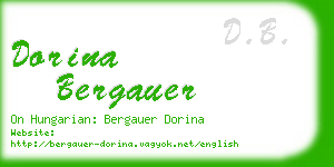 dorina bergauer business card